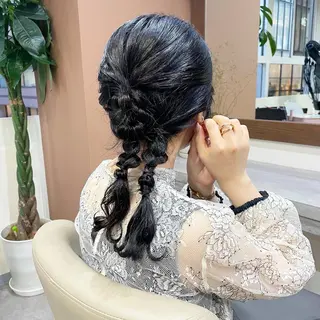 ヘアアレンジ 韓国風パーマ/ヘア セット/店長みづきのヘアスタイル