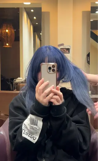 ロング カラー 譜久島 かりんのヘアスタイル