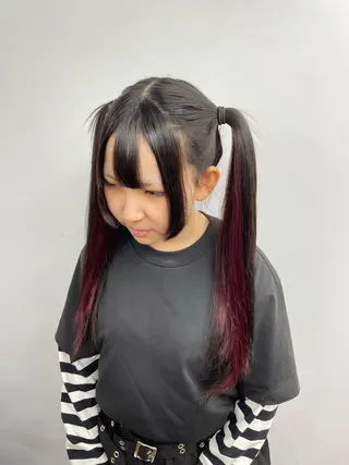 ロング 𝙃𝘼𝙍𝙐🎀 韓国×エクステのヘアスタイル