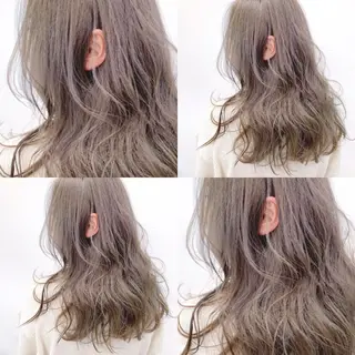ミディアム カラー 柔らかbeige モトキのヘアスタイル