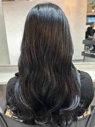 セミロング カラー 京都駅/透明感カラー /髪質改善/岩崎拓郎のヘアスタイル