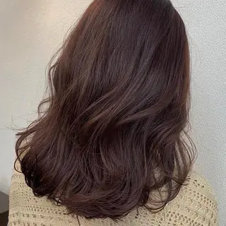 セミロング カラー ✨艶カラー/韓国ヘア ✨momoriのヘアスタイル