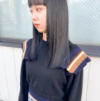 ロング カラー 有岡 陽菜のヘアスタイル