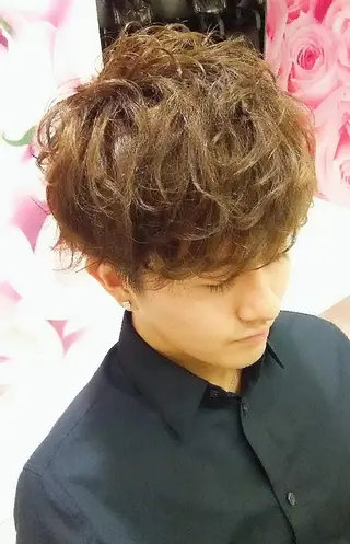 ショート メンズ パーマ ✨技術講師.艶髪✨ ✂︎佐久間✂︎のヘアスタイル