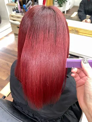 ミディアム カラー 🎀ときの/髪質改善 透けｯ暖色カラー🪞のヘアスタイル