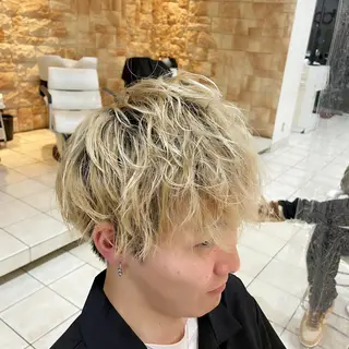 ショート パーマ メンズ シャドウパーマ/縦落 ちパーマ 大久保拓実のヘアスタイル