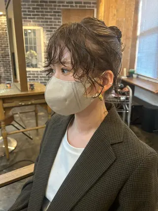 ミディアム パーマ 西原 大智のヘアスタイル