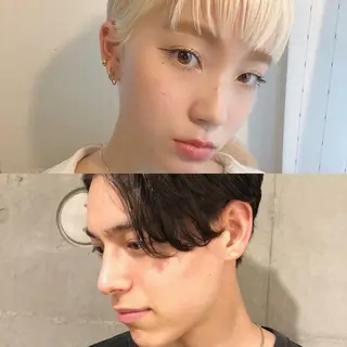 ショート メンズ ハイトーン/ ボブ 中村麟のヘアスタイル