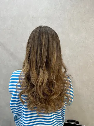 ロング カラー パーマ Lamie所属・大人女子&髪改善専門 Nobuフリーランスのヘアスタイル