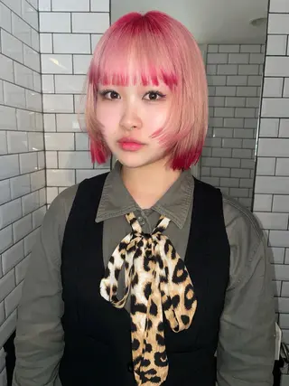 ショート カラー ボブ.顔周りカット カット/ユキカのヘアスタイル