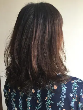 セミロング ✨白髪ぼかし 🍀MINAKO☆のヘアスタイル