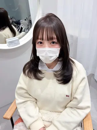 セミロング 髪質改善/ブリーチ/ ダブルカラー🍀るなのヘアスタイル