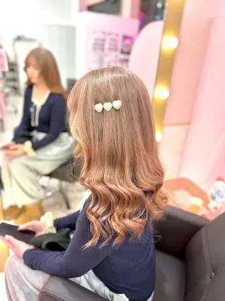 セミロング カラー 甘ふわgirly🎀 ハイトーン🤍Ramのヘアスタイル