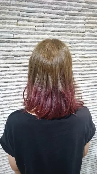 ミディアム カラー ヘアアレンジ 嶋田 ゆきのヘアスタイル