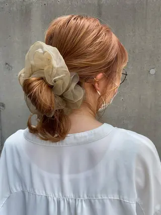 ロング カラー ヘアアレンジ 🧡梅田ハイトーン カラー🧡runaのヘアスタイル