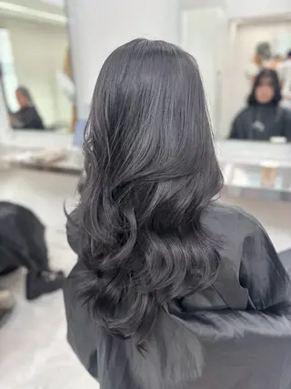 ロング カラー 韓国風暗髪ヘア🤍 🫧MIREIのヘアスタイル