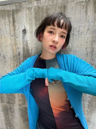 ショート カラー ショート/ボブ/ 心斎橋/宮脇美奈のヘアスタイル