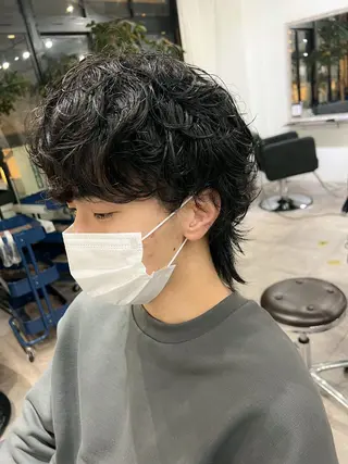 ショート パーマ ボブウルフ／ボブ Satsuki【名駅のヘアスタイル