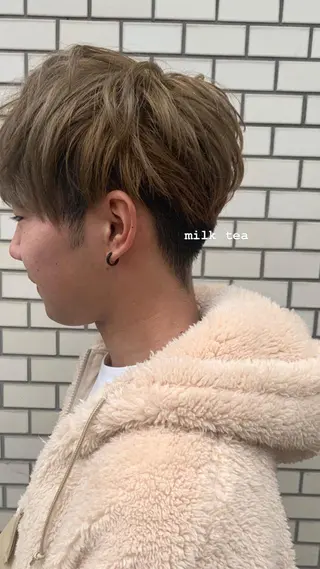 カラー メンズ 🤍aimi🤍 ウルフ/韓国ヘアのヘアスタイル