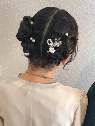 セミロング ヘアアレンジ GOTODAY SHAiRE SALON所属・札幌 ヘアアレンジ 🍎 タナカセリナのヘアスタイル