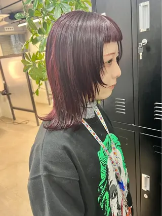 ショート ブリーチ/ウルフ ハッシュカット/石山のヘアスタイル