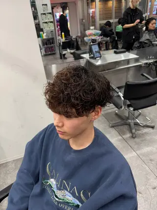 ショート カラー パーマ メンズ 🔥メンズパーマ特化 🔥店長中村雄樹のヘアスタイル