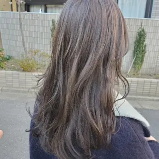 ロング カラー フリーランス所属・韓国ヘア レイヤー くびれヘアMATSUのヘアスタイル