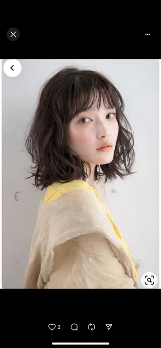 ミディアム 似合わせカット 小林愛奈のヘアスタイル