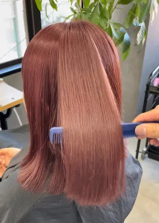 ミディアム カラー FRAME spa&hair room博多店【フレーム】所属・髪質改善｜顔周り｜博 多｜川上智也のヘアスタイル