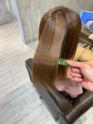 ミディアム 縮毛矯正/ショート/ レイヤー/畑中正敏のヘアスタイル