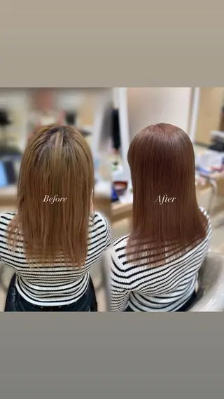 セミロング カラー ☆Ash中目黒 浦野遥☆*。のヘアスタイル