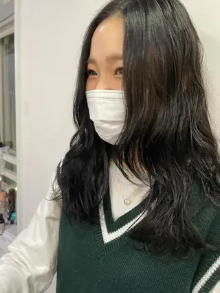 ロング カラー silo所属・silo MOKA 顔周りカット🦦のヘアスタイル