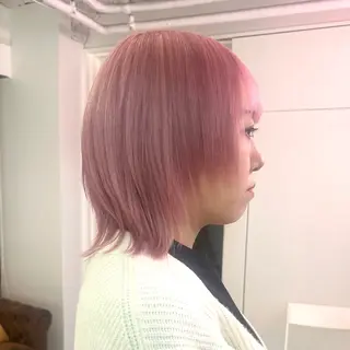 ショート カラー パーマ ヘアアレンジ メンズ 🧨ブリーチー×ボブ レイヤー💎じゅえるのヘアスタイル