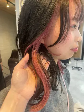 ミディアム カラー レイヤーカット/髪質 改善/矯正🤍吉田のヘアスタイル