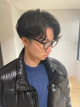 パーマ メンズ 髪質改善/艶カラー Hiroakiのヘアスタイル