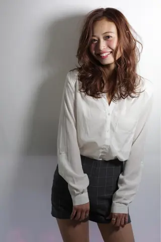 セミロング カラー パーマ 縮毛矯正/髪質改善 /ブリーチ/東陽町✨のヘアスタイル