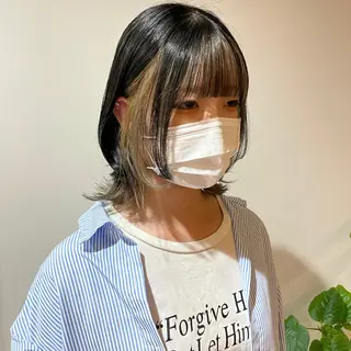 ミディアム カラー ヘアアレンジ ミズタ マイのヘアスタイル