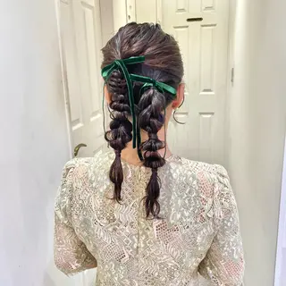 ヘアアレンジ ハイトーンカラー/ 長さだし🐇きょうかのヘアスタイル