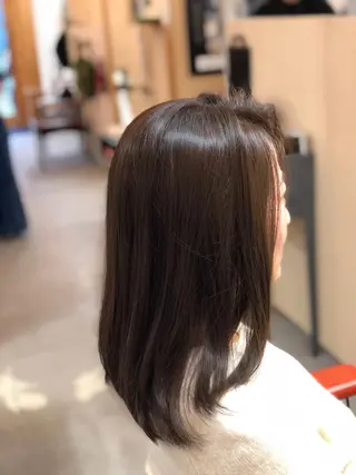 セミロング カラー 髪質改善　ナカゾノ タケシのヘアスタイル