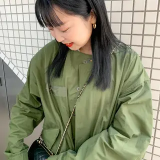 ロング カラー ヘアアレンジ 🫧透明感カラー/ ボブ/小笠原汐海🪽のヘアスタイル