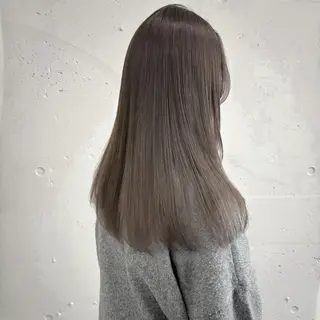 カラー セミロング 透明感🪽艶カラー☆ トレンドヘア✨のヘアスタイル