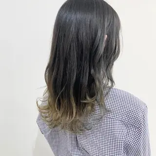 ミディアム カラー お洒落パーマ/ 艶カラー/michiのヘアスタイル