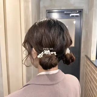 ミディアム カラー ヘアアレンジ makoto / 韓国風ヘア🎀🪄︎のヘアスタイル