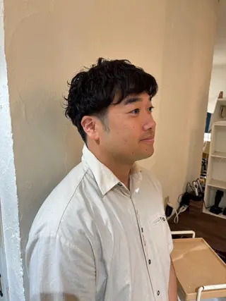 ショート パーマ メンズ hair musee所属・musée 柱店のヘアスタイル