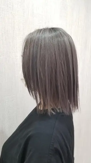 ミディアム カラー 顔周りレイヤーカット 髪質改善代表西村功平のヘアスタイル