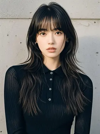 ロング ウルフカット 811 大阪梅田 ウルフのヘアスタイル