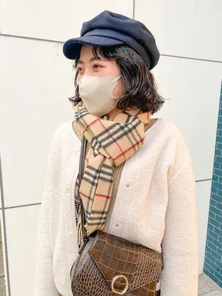 ミディアム カラー パーマ ヘアアレンジ メンズ キッズ ネイル マツエク・マツパ アイブロウ パーマスタイル🔅 sayacaのヘアスタイル