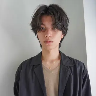 ショート パーマ メンズ JINKIメンズ特化 メンズカットパーマのヘアスタイル