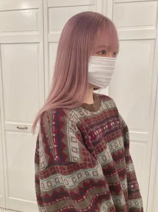 セミロング カラー お洒落ベージュ🤎 代官山shibukiのヘアスタイル