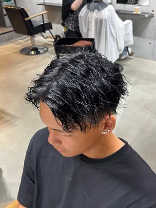 パーマ メンズ 韓国&メンズウルフ 高森蓮のヘアスタイル